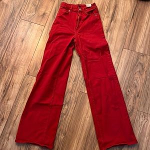 Divided Red High Rise Jeans - Size 0
